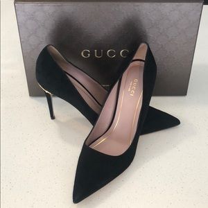 Gucci Black Suede 4” Heels